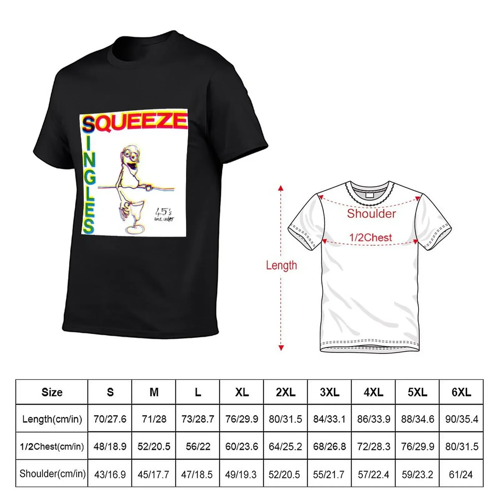 Squeeze singles 45s and under T-Shirt hippie clothes oversized Aesthetic clothing t shirts for men graphic