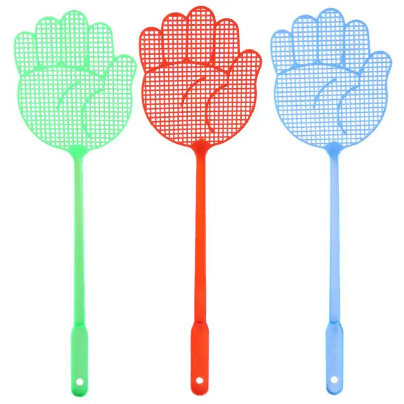 Palm Shaped Fly Swatter Plastic Fly Swatters Mosquito Pest Control Insect Killer Home Kitchen Accessories Random Color