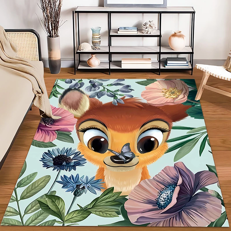 Disney Bambi Fawn  Printed Carpet Fashion Motorcycle Mat Non -slip Carpet Rug Outdoor Carpet Door Mat Play Mat Birthday Gift