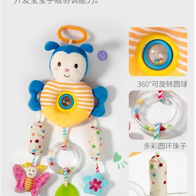 Xe Đẩy Đồ Chơi Hoạt Hình Ong Thỏ Nai Sừng Tấm Giường Cho Bé Cũi Đồ Chơi Lục Lạc Đồ Chơi A2UB