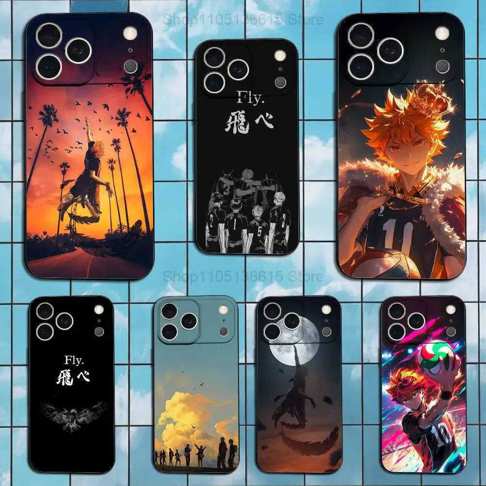 

Anime H-haikyuu K-Karasun Case For iPhone 6,17,16,15,14,13,12,11 Plus,Pro Max,XS,X,XR,SE,Mini,8,7,Soft Silicone Black Cover