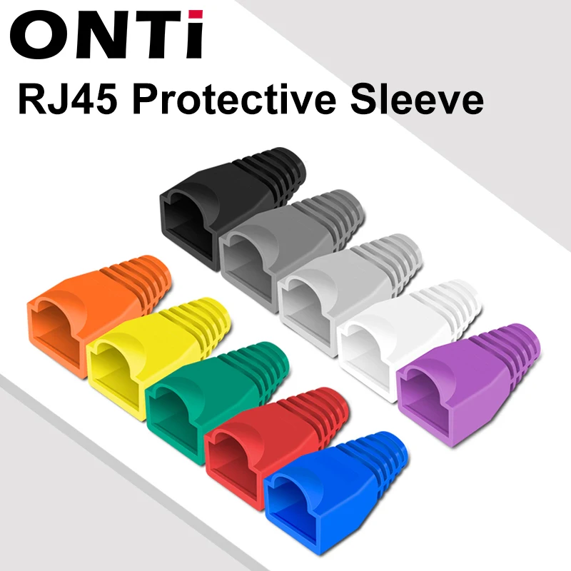 ฝาครอบอะแดปเตอร์สำหรับเชื่อมต่อ CAT5e RJ45 CAT6ฝาครอบอะแดปเตอร์ปลั๊กสายเคเบิลเครือข่ายอีเทอร์เน็ต RJ-45แมว5แขนหลากสี