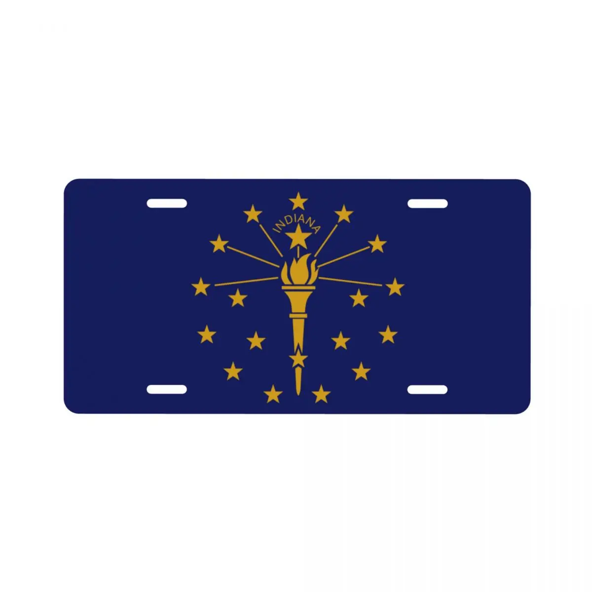 

State Indiana Flag Pattern car license plate decoration 15cmX30cm