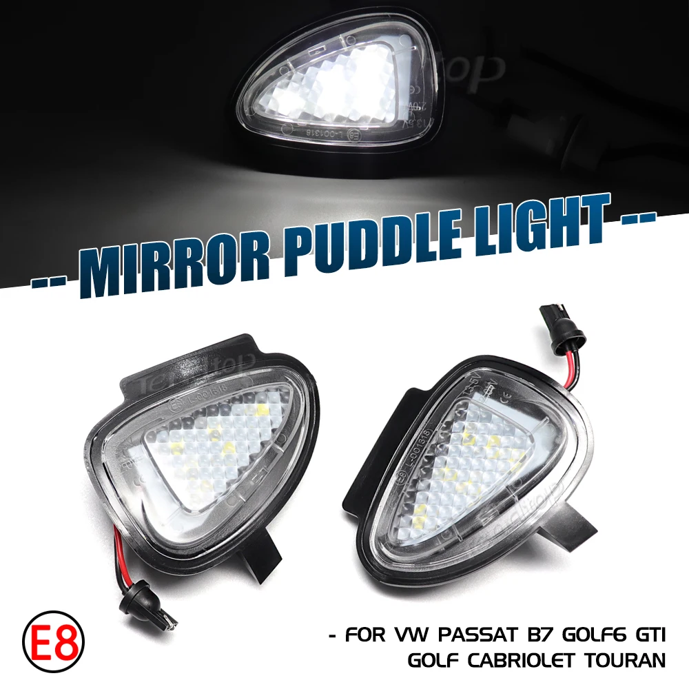 New Car Under Side Mirror Light Puddle Light Courtesy Lamp For Volkswagen VW Golf 6 GTI Cabriolet Passat B7 Touran 2010- New Car