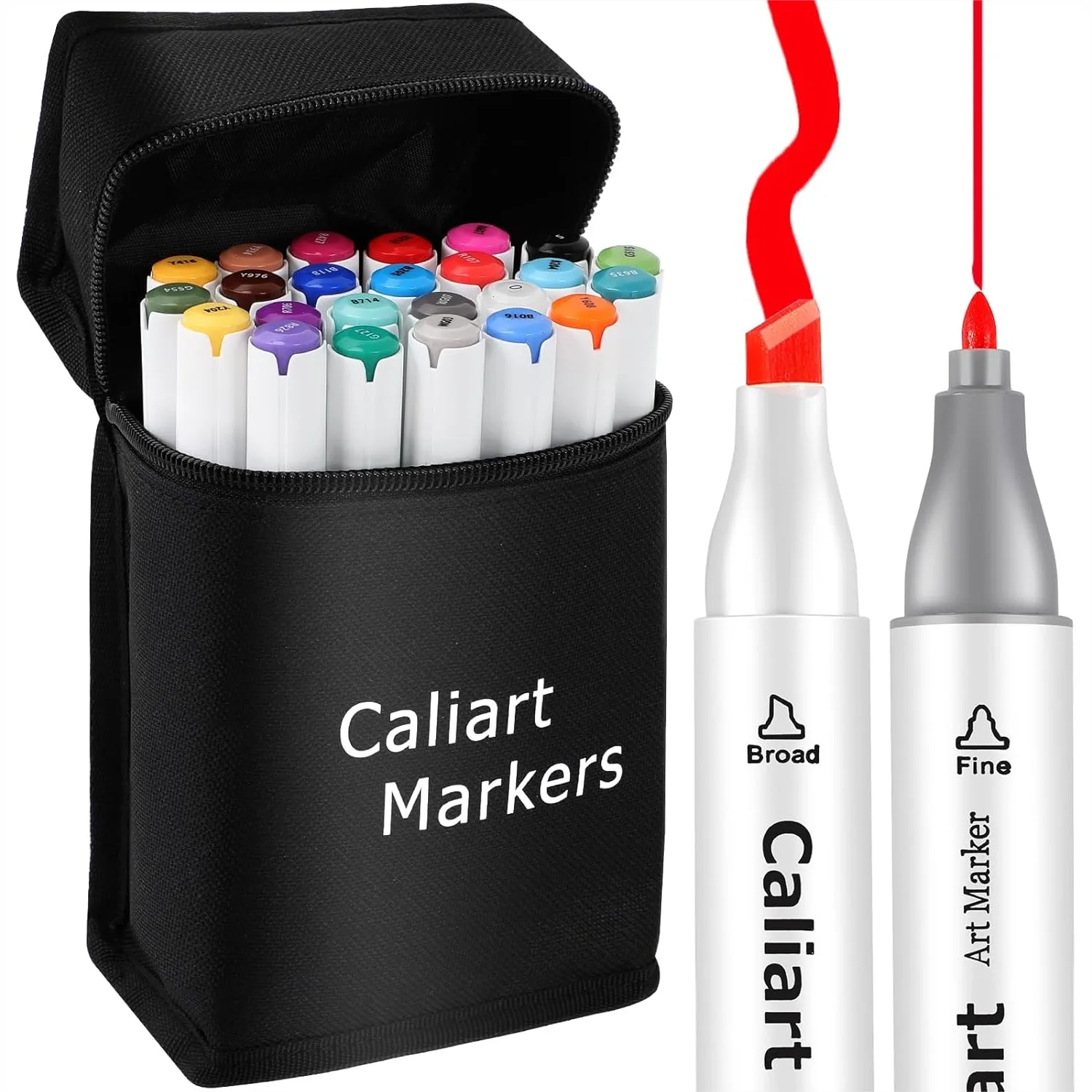 

Alcohol Markers 24 Colors Dual Tip Fine And Chisel Art Coloring Marker Set For Adults Drawing Illustration Calligraphy