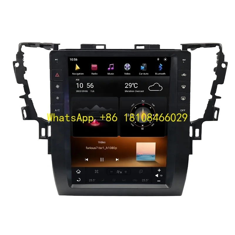 

Автомобильный Tesla Style Android 11 для TOYOTA Alphard 30 2015-2019, автомобильный радиоприемник, GPS-навигатор, плеер Carplay 4G