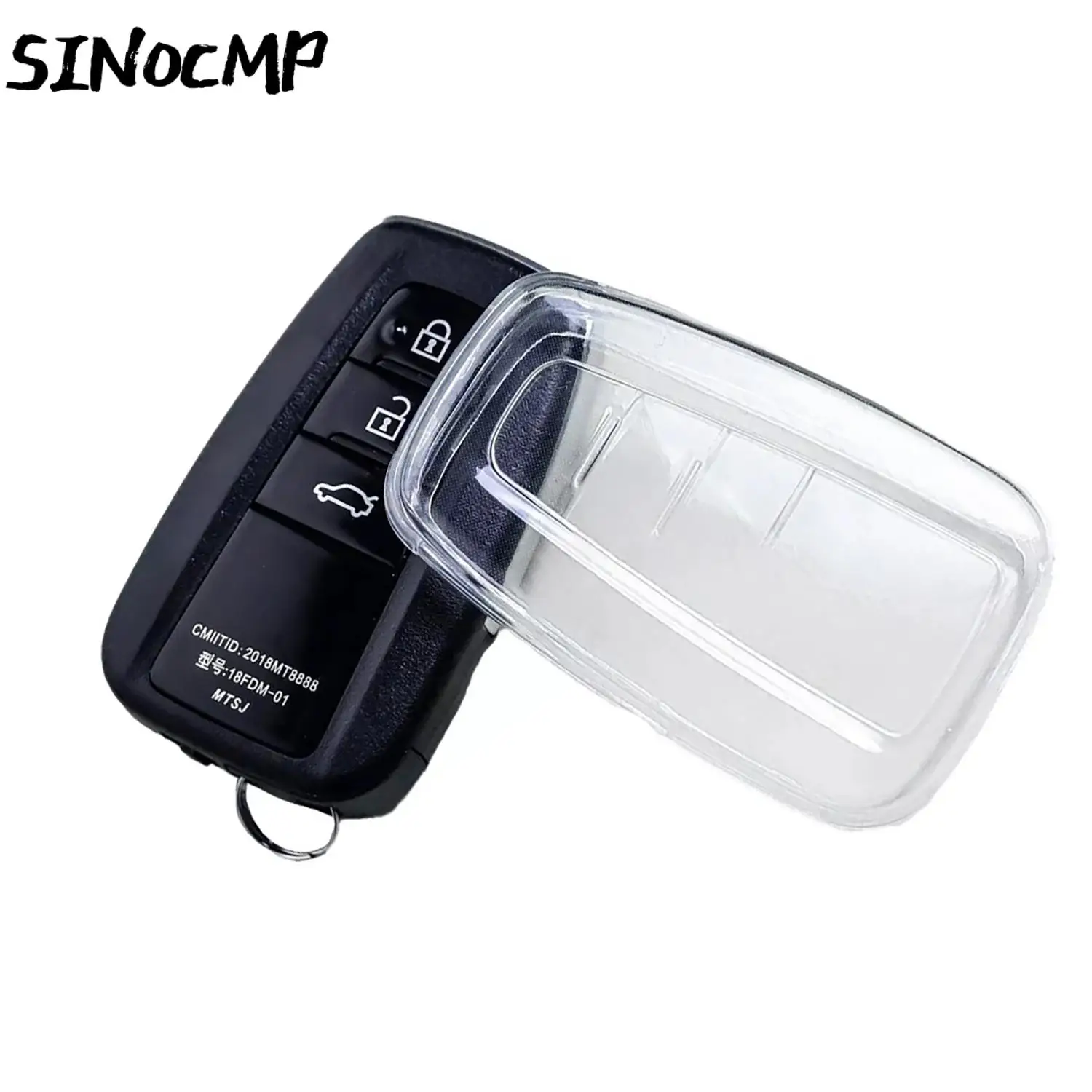 

1 шт., чехол-держатель для ключей, прозрачный, прозрачный, аксессуары для умных автомобильных ключей для Toyota Corolla Cross 2021-2023, детали чехла для брелока