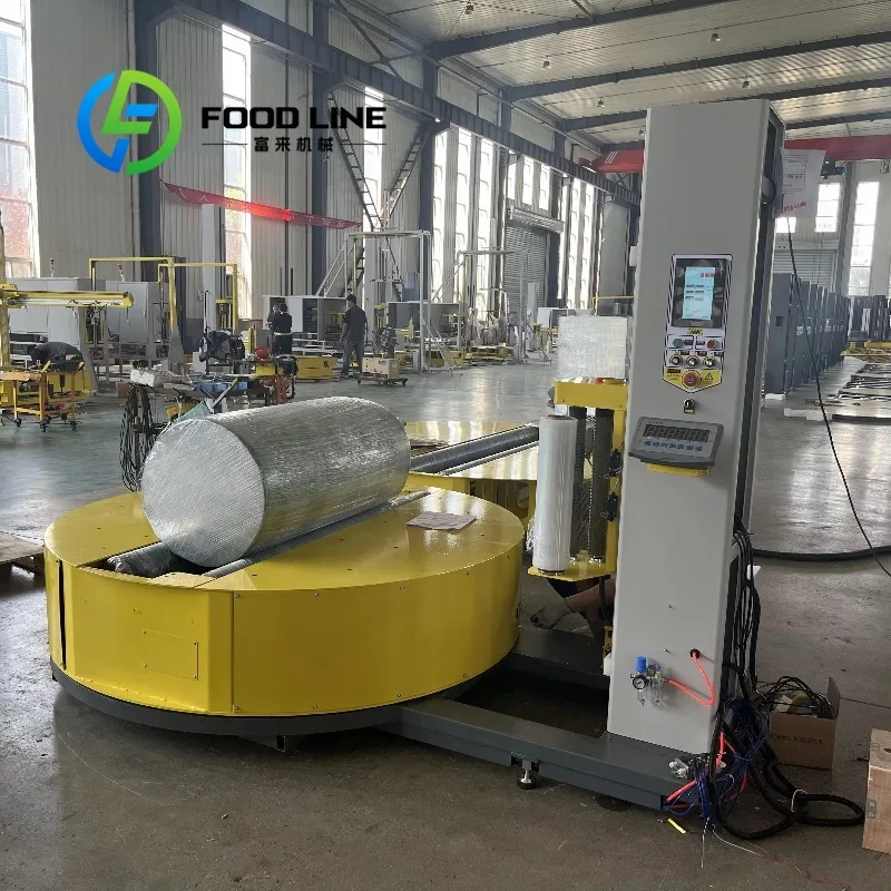 Automatic Paper Mill Paper Roll Stretch Film Wrapping Machine with Pallet for Large Scrolls Custom & Bulk Order