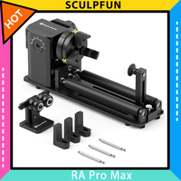 SCULPFUN RA Pro Max 4 in 1 Laser Rotary Module with Roller, for Laser Engraving Cylindrical/Irregularly Round Objects
