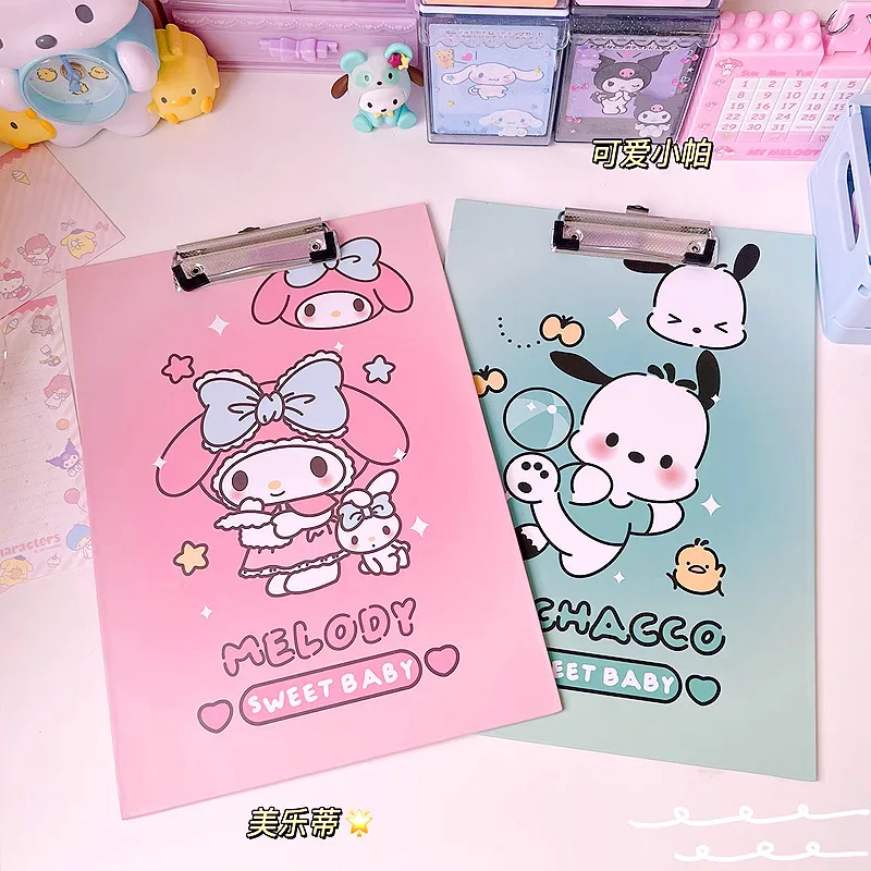 Sanrio A4 Cartoon High Appearance Level Cute Folder Folder Folder Paper Folder Multifunctional Writing Pad Book Pad For Students