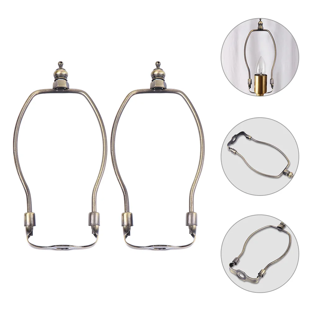 

2pcs Lampshade Harp Bracket Metal Lamp Shade Holder Support Table Lamp Repair Kit Adapter Parts Durable Lampshade Holder For