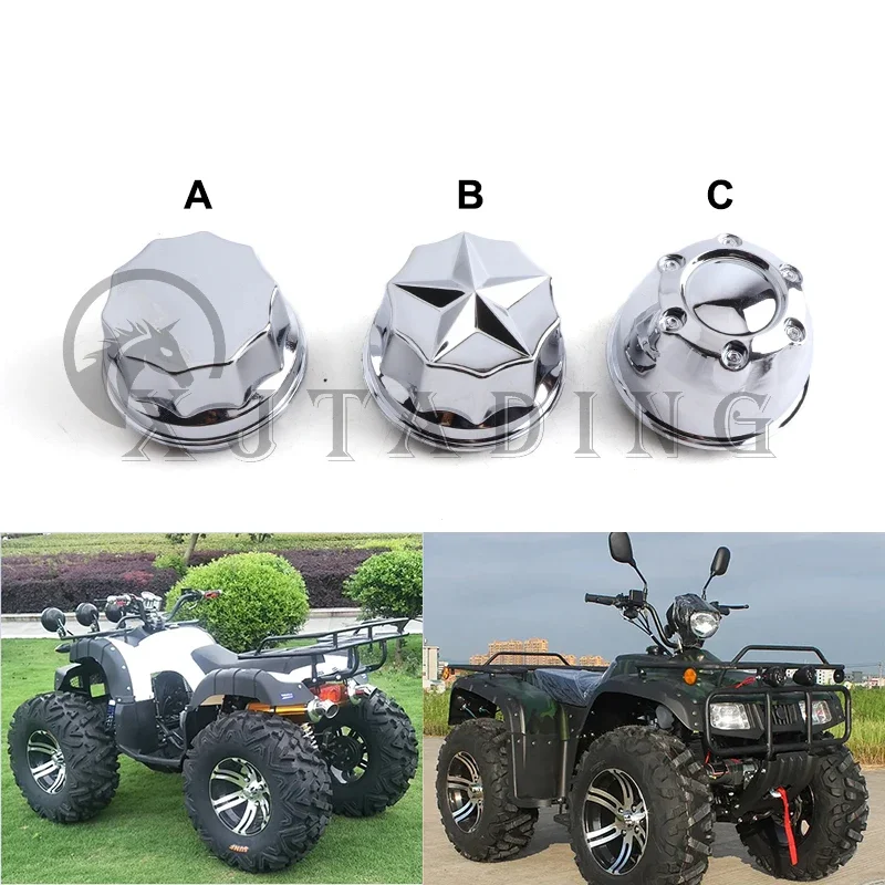 

4Pcs/lot Decorative cover electroplating special Hub Caps For ATV UTV Buggy Quad Bike 10 inch 12 inch 14 inch alloy wheels Parts