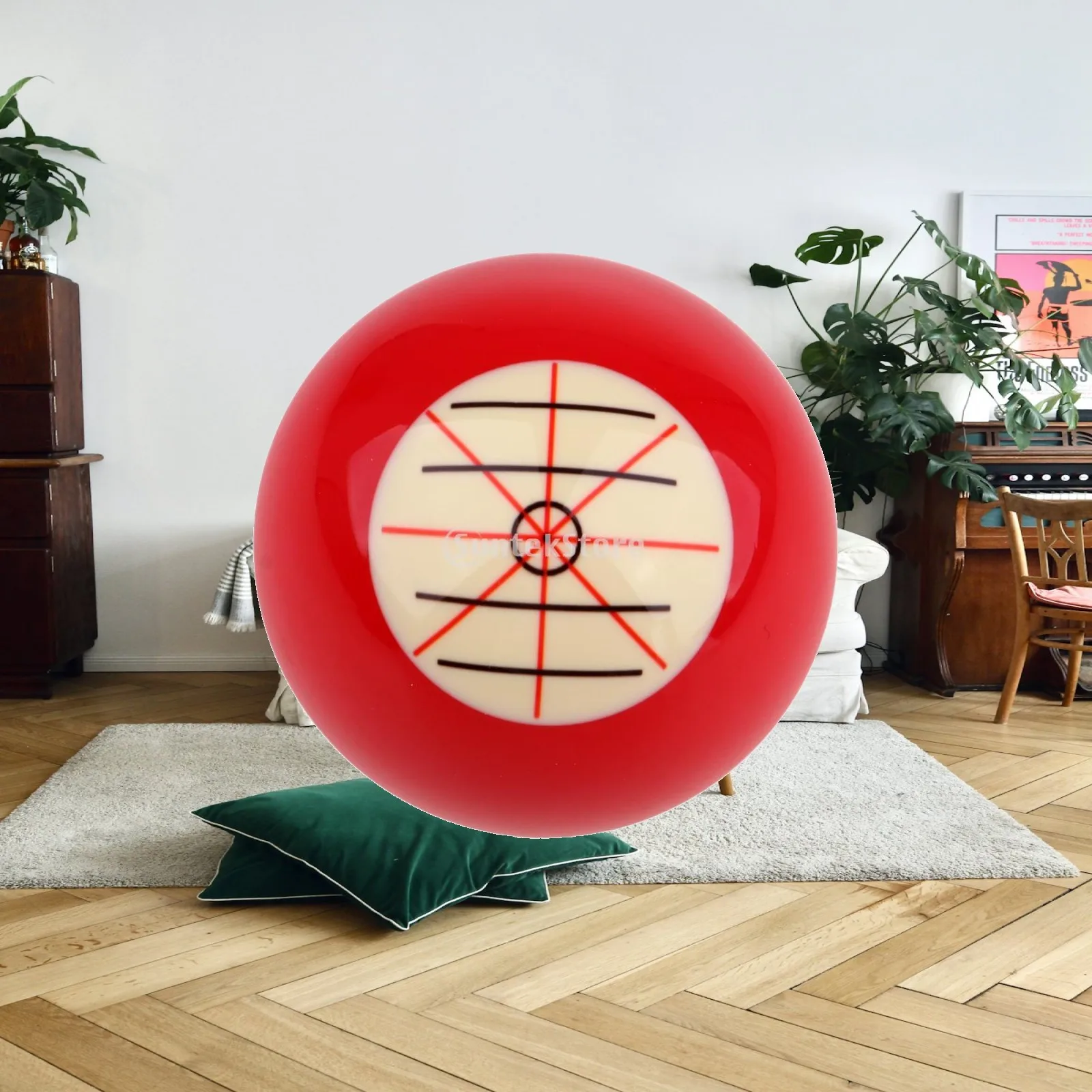 Balle d'entraînement de billard 52 mm en résine, balle de billard d'apprentissage standard à points pour l'entraînement au snooker et aux jeux de table
