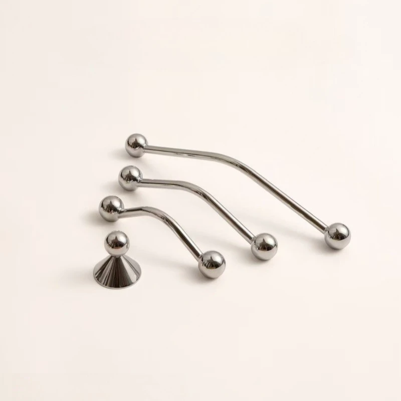 French Zinc Alloy Wardrobe Door Handle Creative Drawer Knob Simple Chrome Plated Drawer Cabinet Knob New Shoe Cabinet Handle