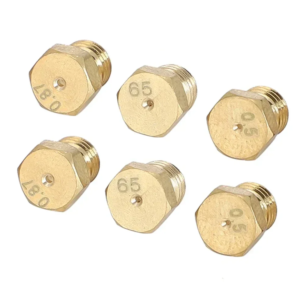 6pcs Bore Nozzles For Propane G30 Butane G31 Carol Brand New LPG Gas Water Heater Nozzle Power Tools Replacement Accessories