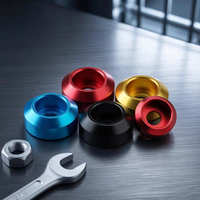 

M3 M4 M5 M6 M8 Crown Cap Head Washer Color Anodized Aluminum Alloy Gasket 5/10Pcs for RC Model Accessories