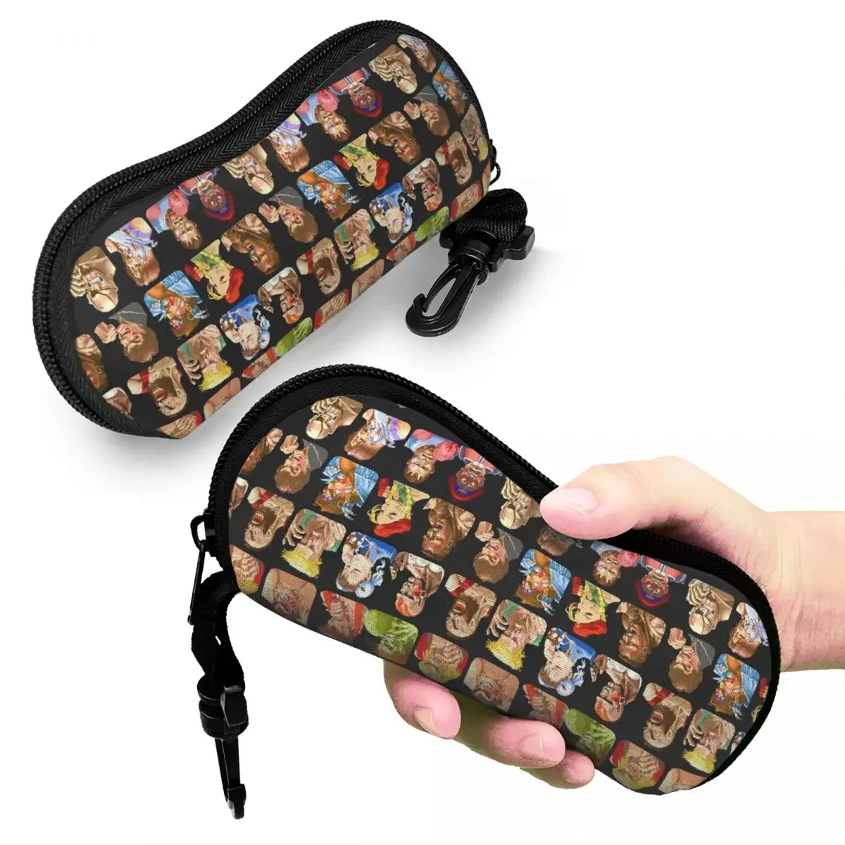 

Defeated Portraits Super Street Fighter Shell Glasses Case Portable Sunglasses Box Women Men Soft Eyeglass Bag Pouch