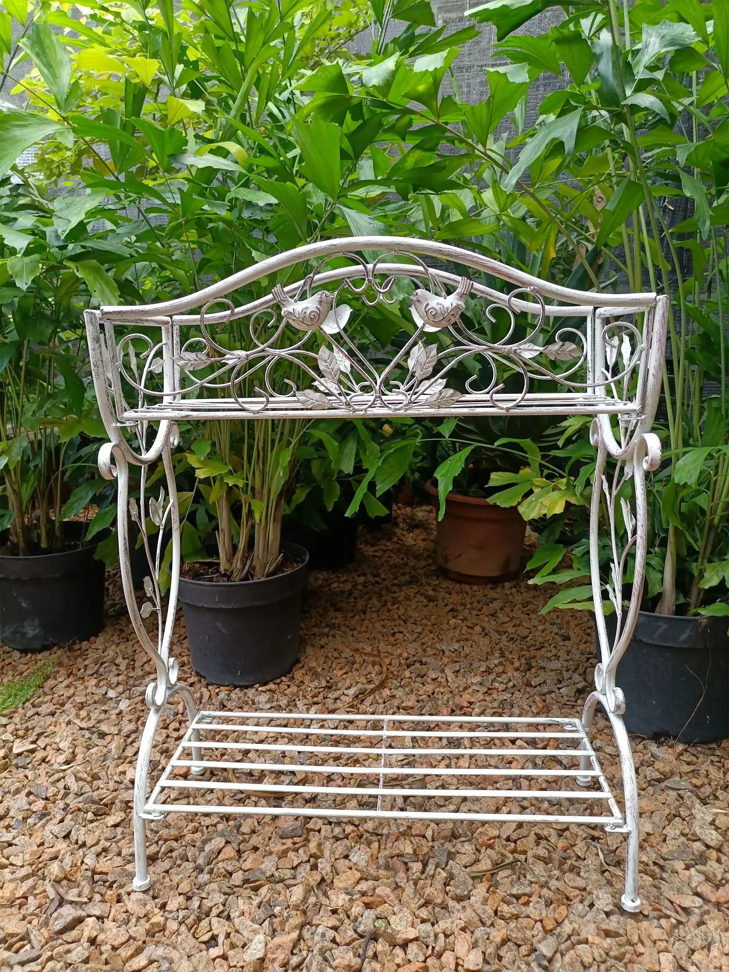 

Foreign trade Amazon explosions retro wrought iron courtyard two-story flower rack living room balcony garden multi-layer flower