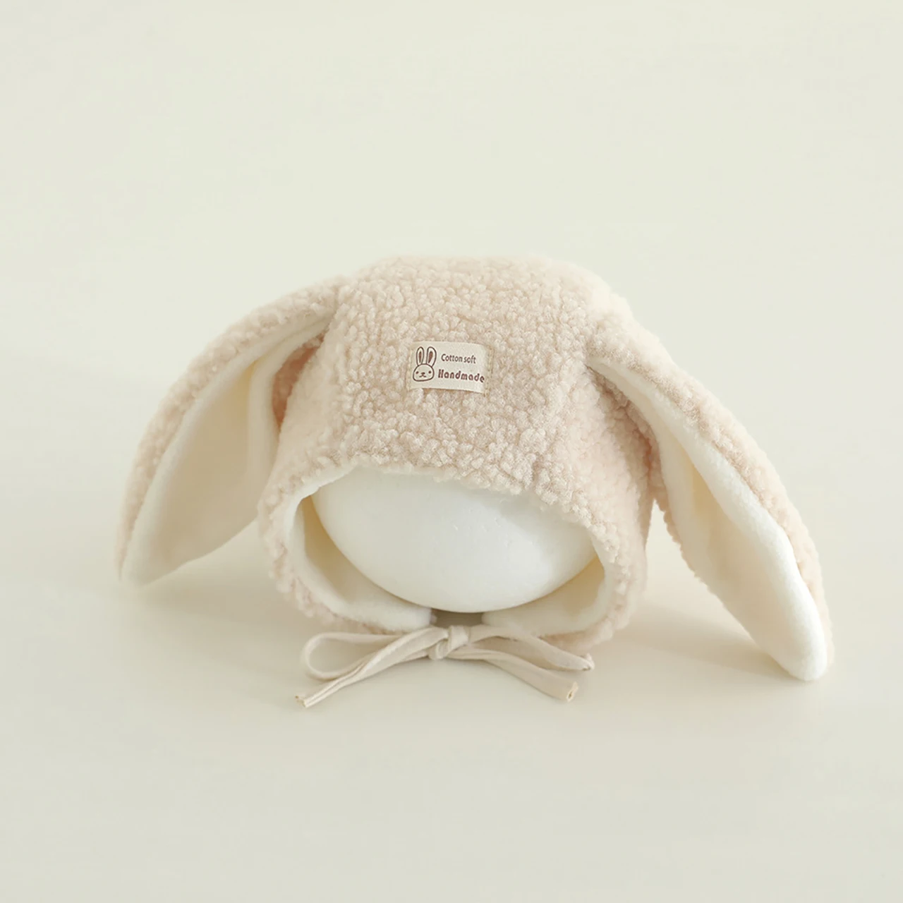 

Solid Color Cute Baby Hat Winter Warm Bid Ears Lamb Fleece Soft Windproof Lacing Hat Infant Newborn Ear Protection Thicken Hat