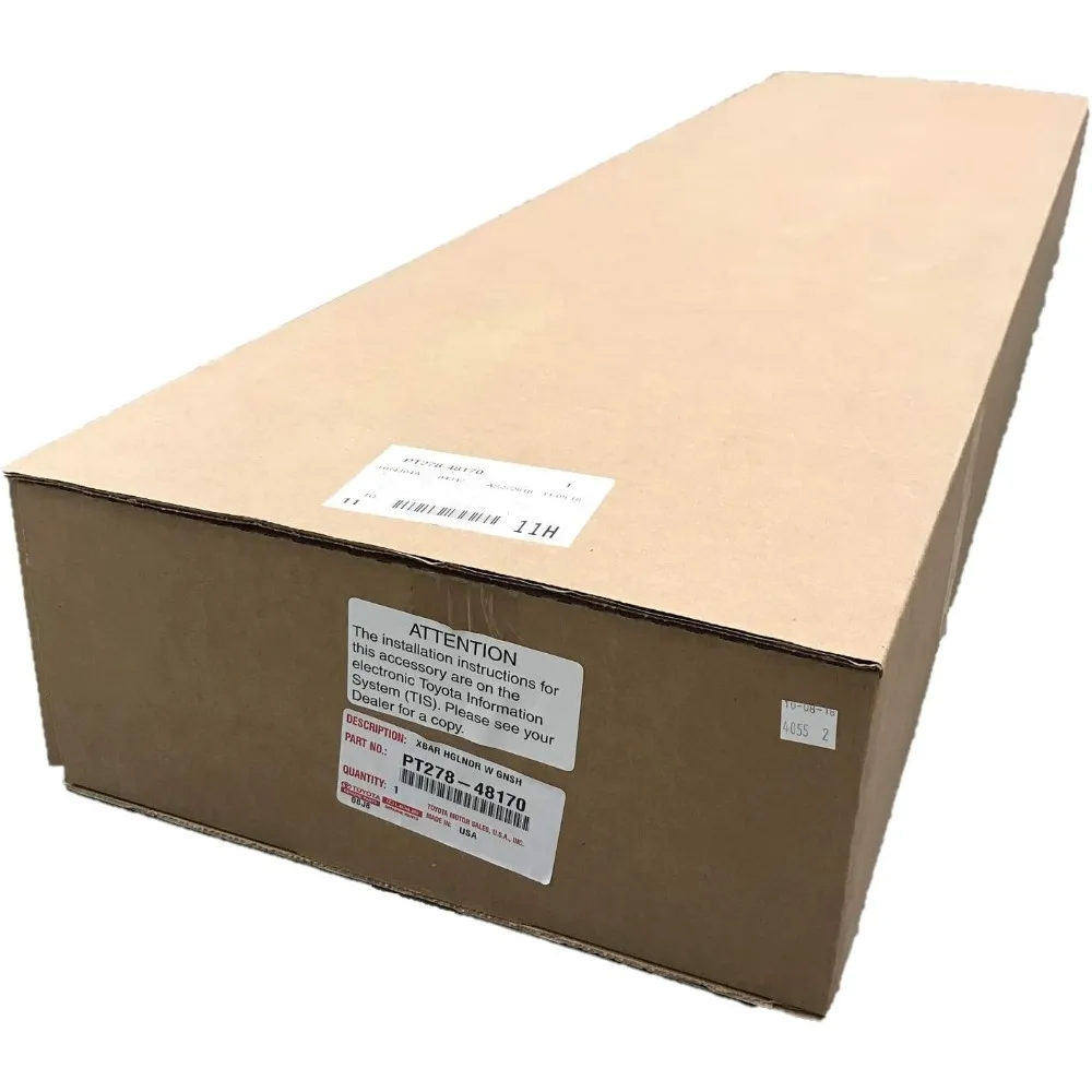 純正ハイランダー ルーフラック クロスバー セット PT278-48170 2つの黒いクロスバー。 2014-2019 ハイランダー XLE、リミテッド & SE