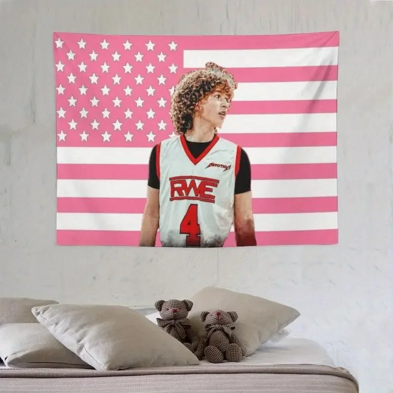 N-Nelson N-Neumann Pink American Flag Decoration Garage Flags for Bedrooms Decorative Home Objects Outdoor Decors Barber Shop