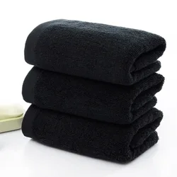 Black Towels Premium Black Hand Towels 100% Cotton Ultra Soft Highly Absorbent Hotel & Spa Quality Hand Towels Home Supplies NEW