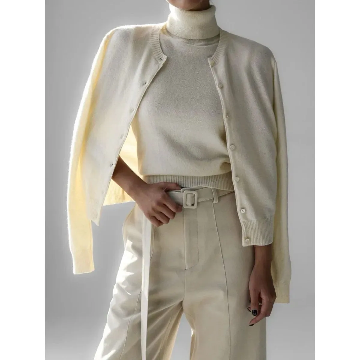 

Blubelle Women's Autumn Turtlene Svel Tank Top Cleanfit Sle A-Line Sve Other Material 00% Linen Fabric