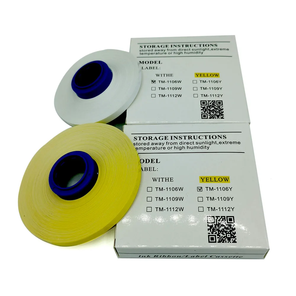 

Ink RIbbon Printer Tape Label Core TM-1112W 12mm white Sticker For Tube Printer mk2500,mk2100,mk1100,mk1000,mk2600,m-1pro 11,m-1