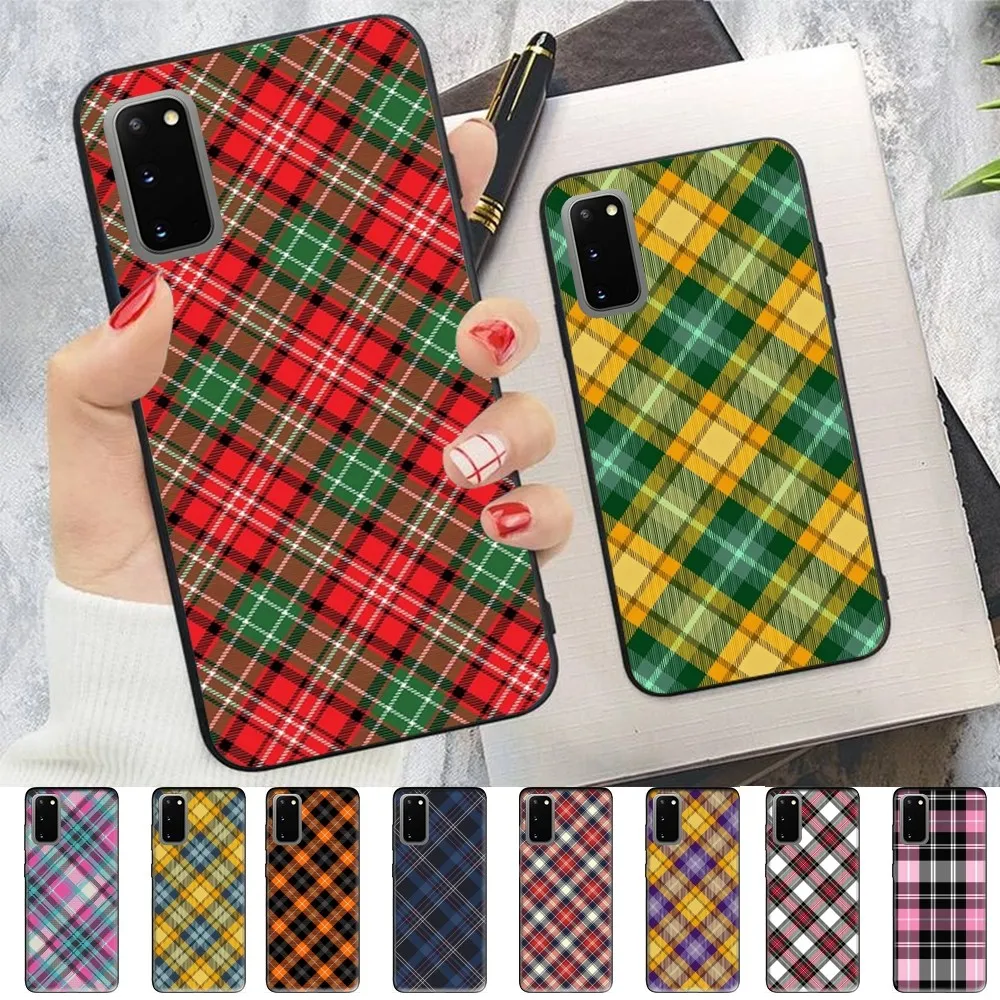 Clan Stewart Dress Tartan Plaid Pattern Phone Case For Samsung S 9 10 20 21 22 23 30 23 24 Plus Lite Ultra FE S10lite Fundas