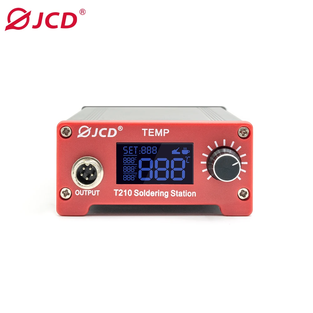 Stazione per saldatore digitale OLED T210 75WTips Stazione di rilavorazione per saldatura temperatura regolabile con strumenti di saldatura con spegnimento automatico JCD