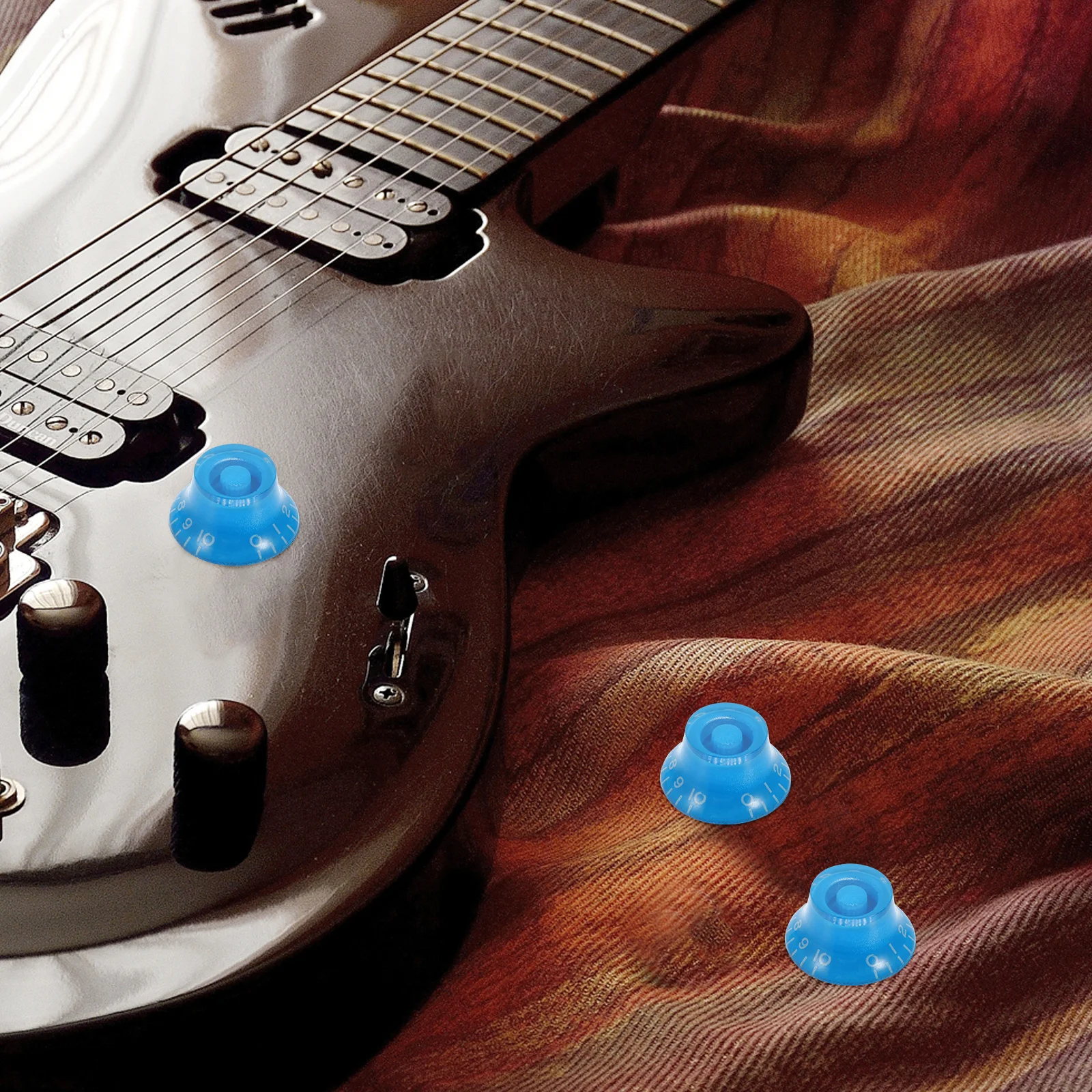 

6Pcs Top Hat Knobs Wearresistant Practical Gadget for Electric Guitar Volume Control Easy Installation Potentiometer Knob