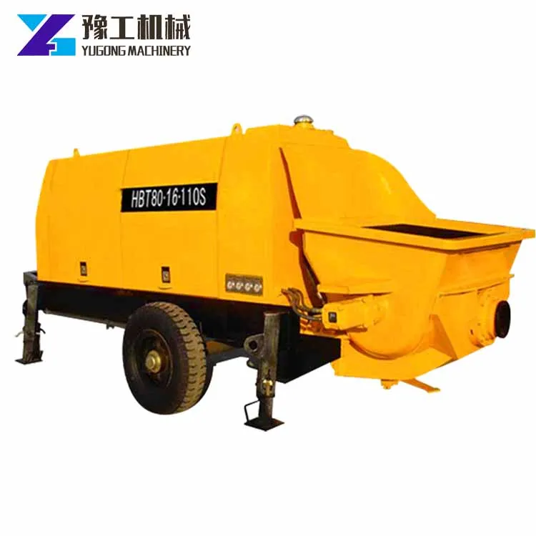 Mini Concrete Mixer With Pump 40m3 Diesel Stationary Concrete Transfer Pump Cement Pumping Machine For Wall Plastering