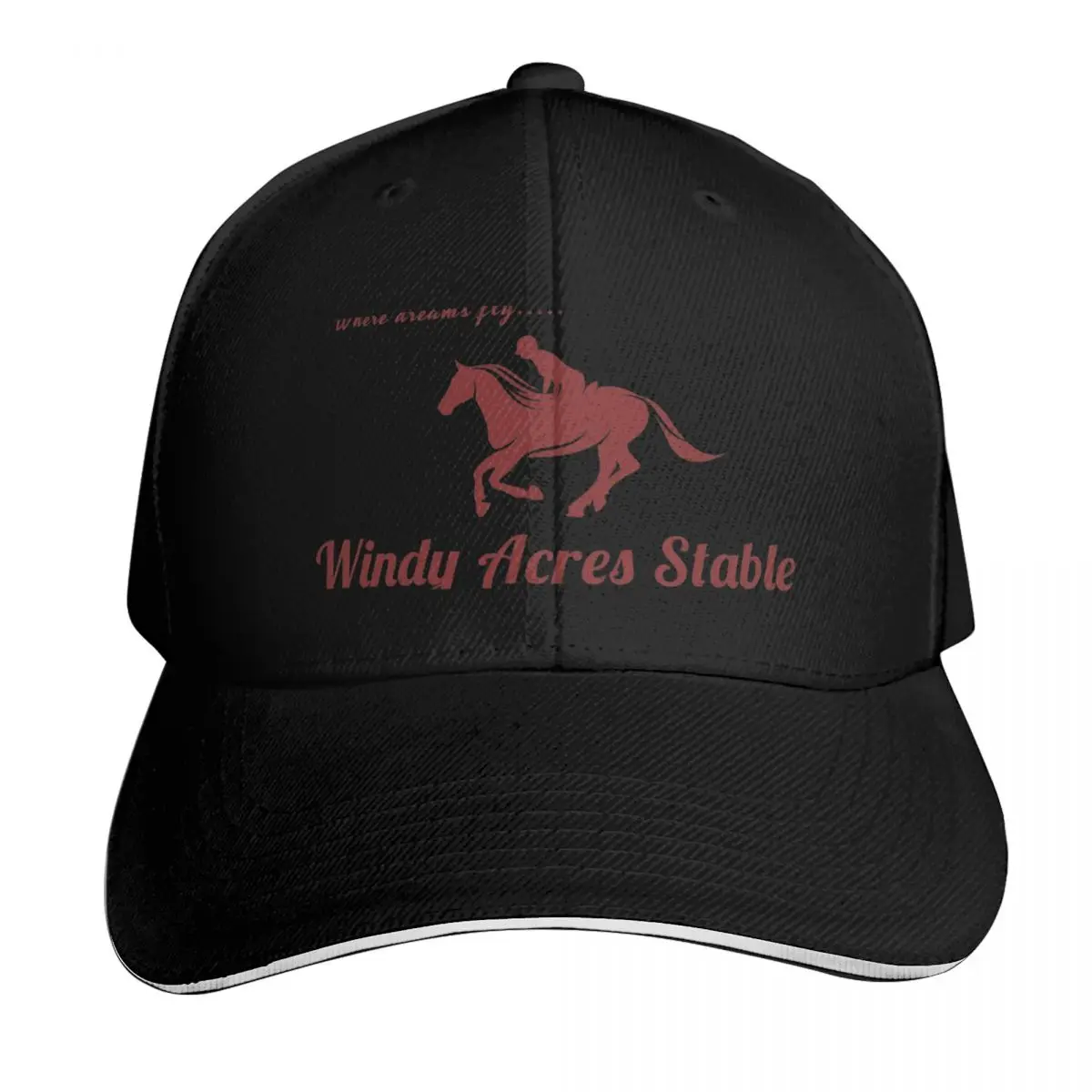 Windy acres logo for light coloured backgrounds Baseball Cap Men Women Casual Summer Sport Sun Cap