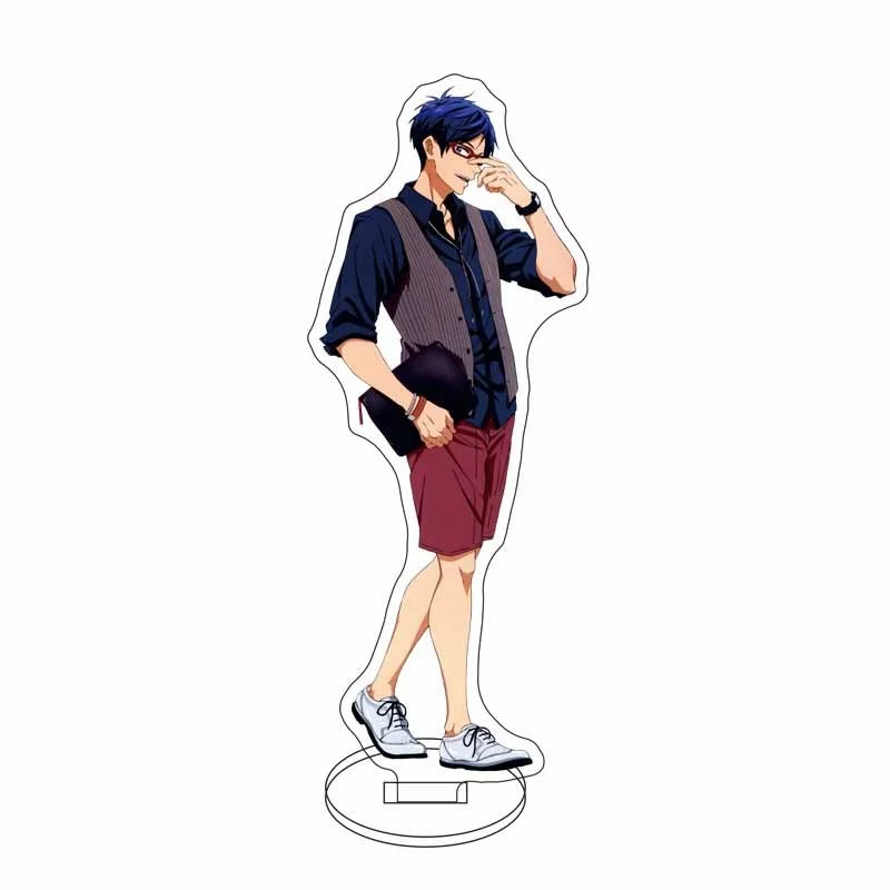 Free! Iwatobi Swim Club 15CM Popular Anime Character Acrylic Stand Figure Cool Desk Ornament Cosplay Prop Gift Keychain