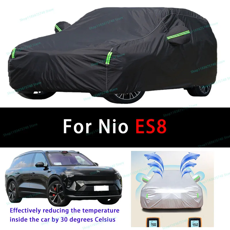 

For Nio ES8 Summer Full Car Covers Outdoor Sun uv Protection Dust Cooling Protective Auto Protective Cover