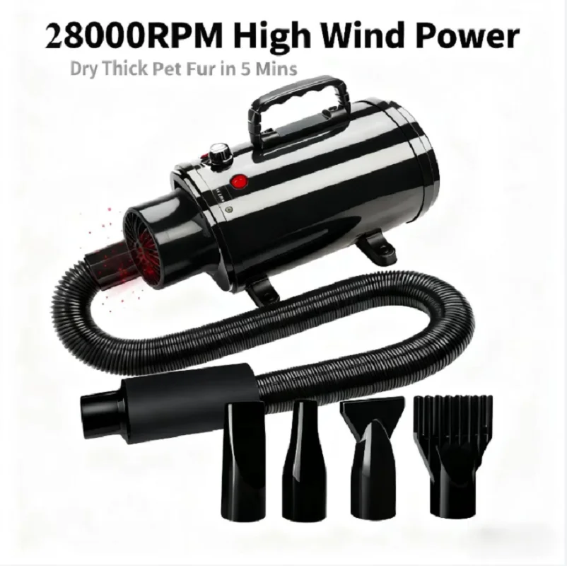 Secador de Pelo para s de 2800W, Soplador para Peluquería Canina, Temperatura Constante, Secado Rápido y Silencioso, Regulación de Velocidad Continua - Imagen 3