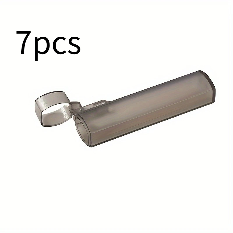 [7pcs] Clear Portable Toothpick Case - Compact, Easy-to-Use Holder for Outdoor Travel, Kitchen & Restaurant