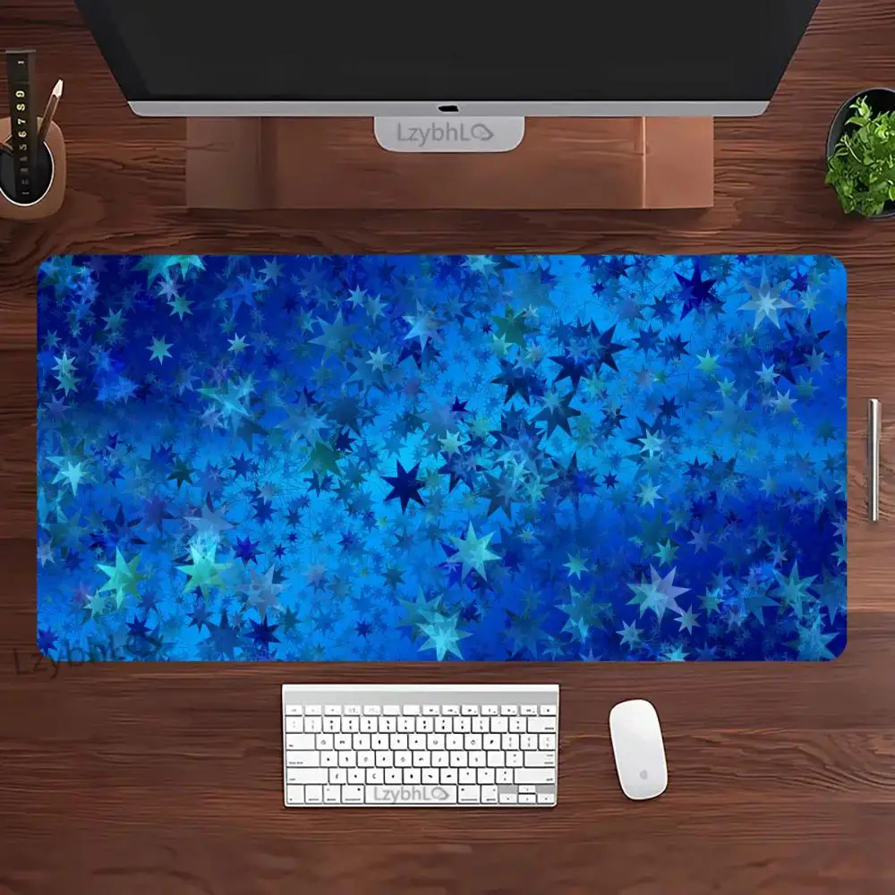 Blue Maple Leaf Mouse Pad Esports Office Laptop Desk Mat XXL Game Accessories Mousepad Rubber Anti-slip HD Gaming Long Desk Mat