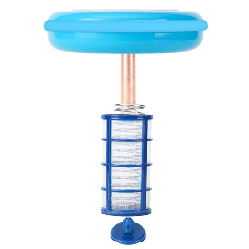 ABHU حمام سباحة يعمل بالطاقة الشمسية مؤين نحاسي فضي لتنقية حمام السباحة مقاومة الطحالب منخفضة الكلور لتنقية السباحة في الهواء الطلق