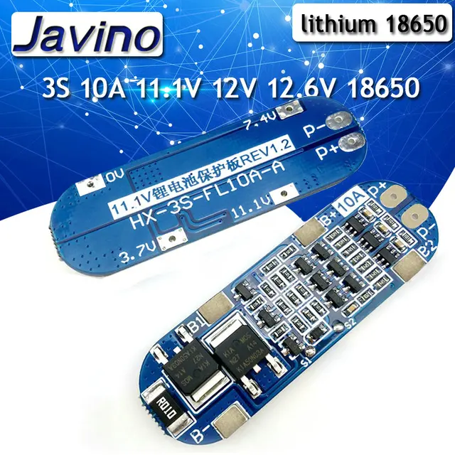 BMS 3S 10A 11.1V 12V 12.6V 18650 ładowarka akumulatorów litowych płyta ochronna zasilanie ładowanie BMS 3S baterie litowo-jonowe PCB