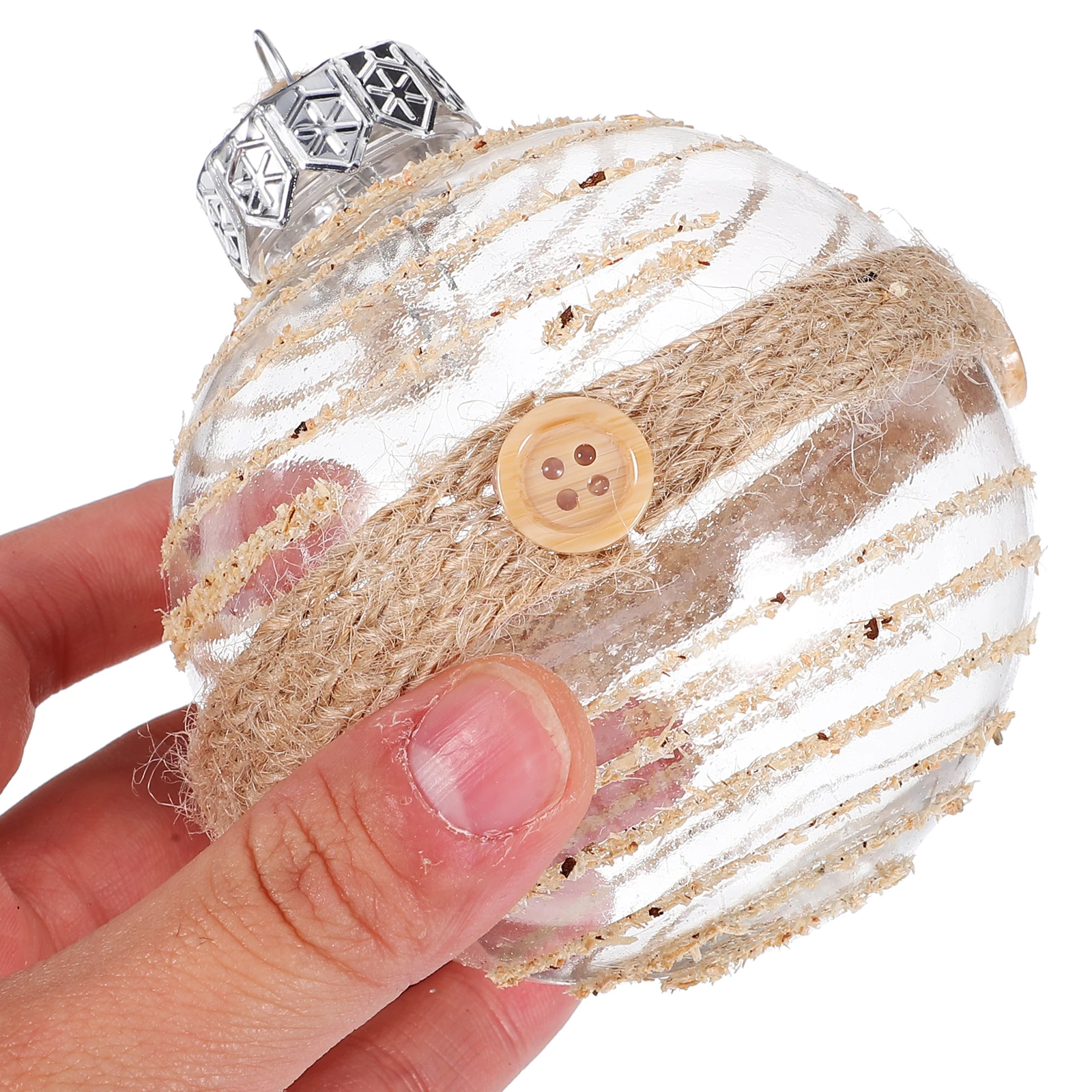

6Pcs Clear Xmas Hanging Balls Christmas Tree Ornaments Baubles Decorative Party Decor Clear Christmas Baubles Hanging Tree Ball