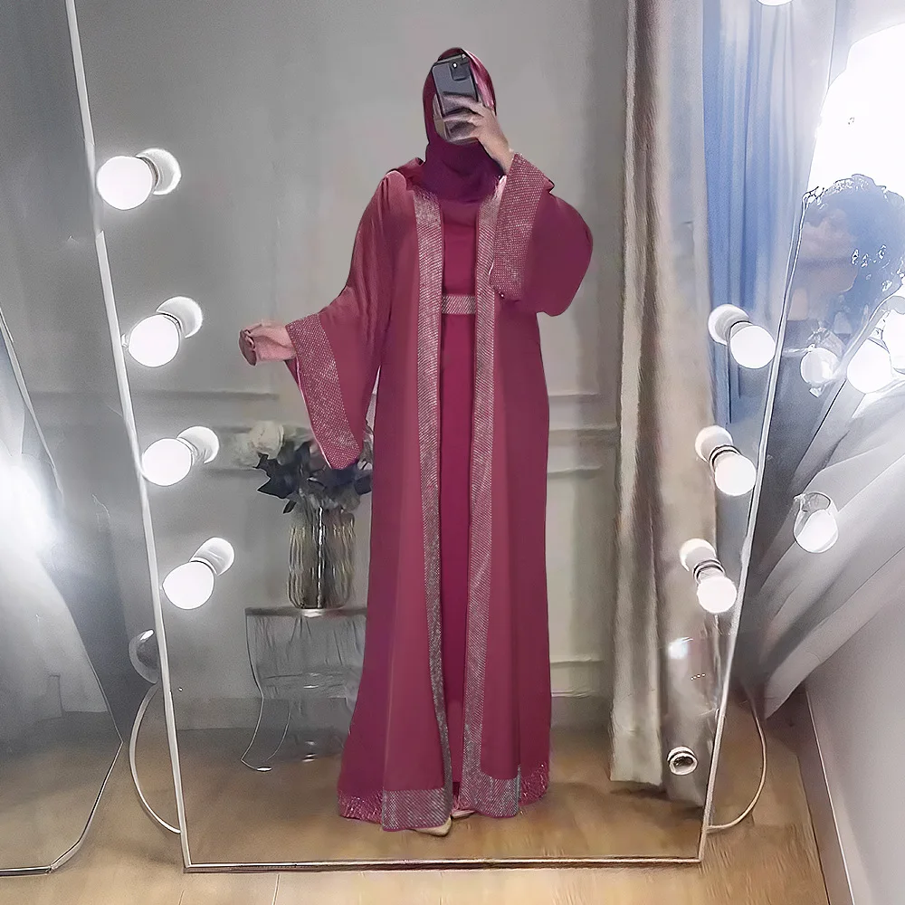 

Abaya Dubai Luxury 2025 Black Abayas Chiffon Boubou Muslim Fashion Caftan Marocain Wedding Evening Party Dresses African Clothes