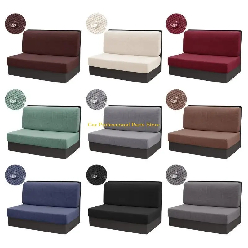 

R53D Dinette Cushion Covers,Solid Color Couch Covers with Jacquards Fabric Campers Car Benches Sofa Seats Cushion Cover