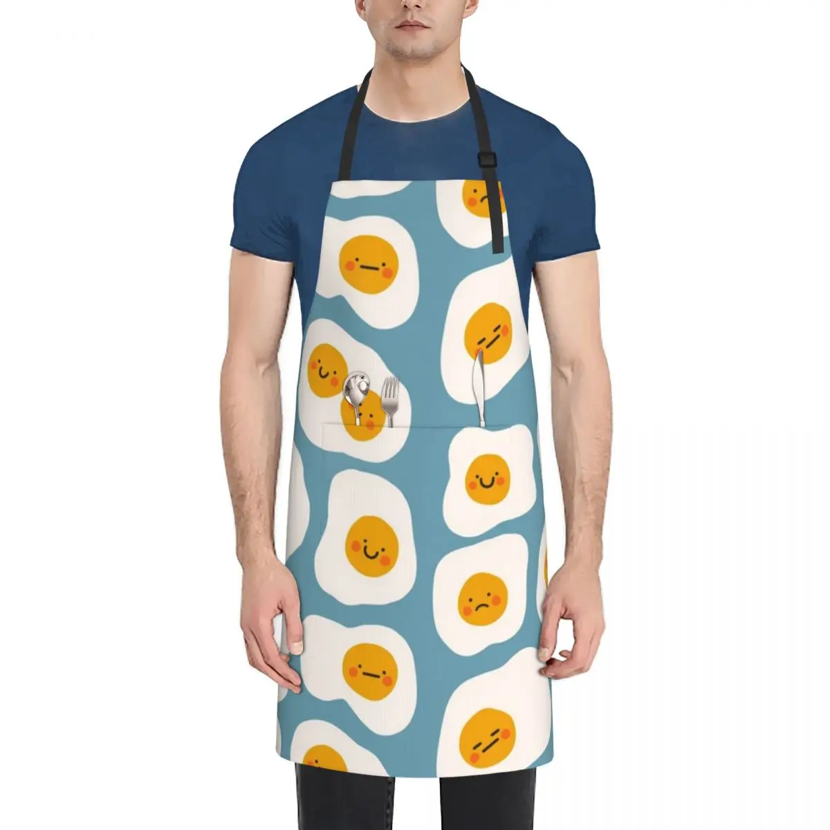 

Cute egg pattern Apron Art Household Items Useful japanese woman Apron