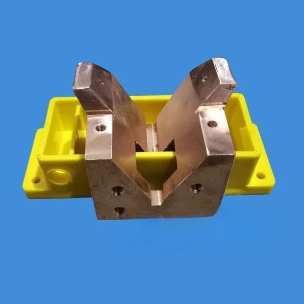 Aluminum Oxidation Equipment High Current Water Cooling Copper Seat Red Copper Brass Cathode Conductive V Seat