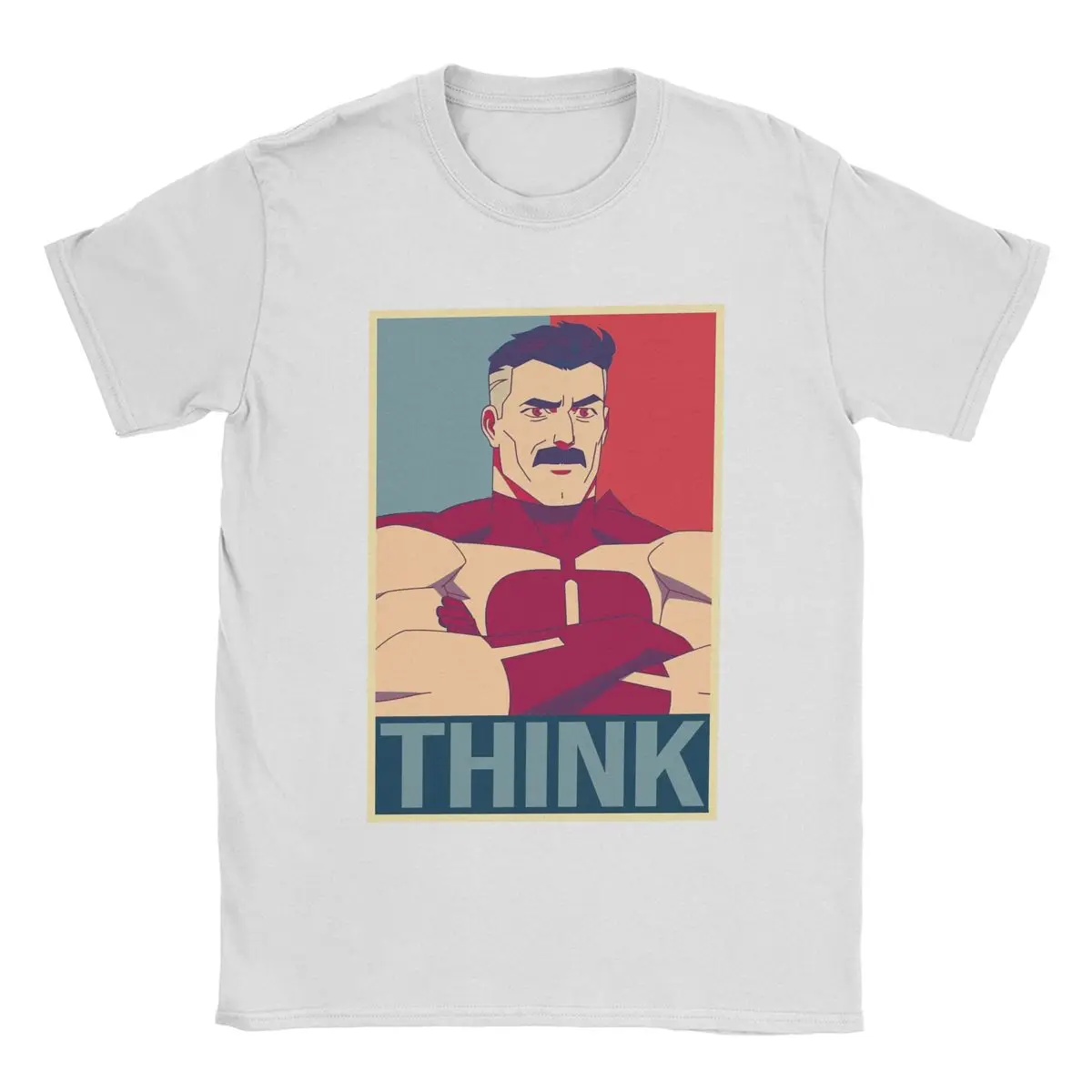 

Футболка мужская из чистого хлопка, инновационный постер Omni-Man Think, с коротким рукавом и круглым вырезом, с принтом