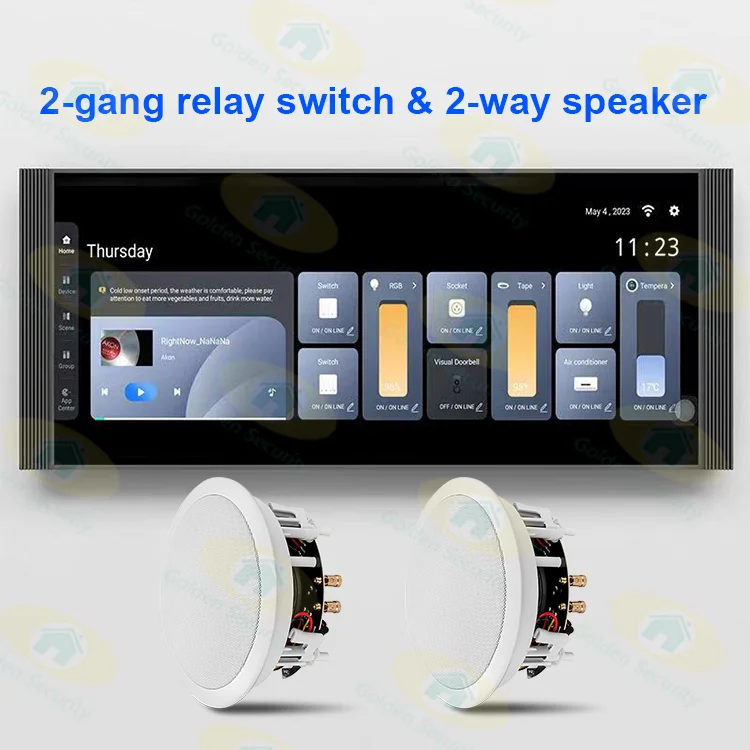 12 Inch Screen Touch Panel Smart Home with Zigbee Gateway with Music Background Function and Scene Control Panel