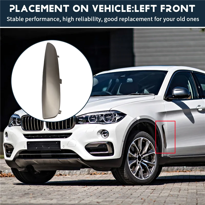 

Накладка на боковую панель воздуховода автомобиля для BMW X6 F16 2015-2019 35I 35Ix 5Ix 50Ix, декоративная полоса переднего крыла-ABQF