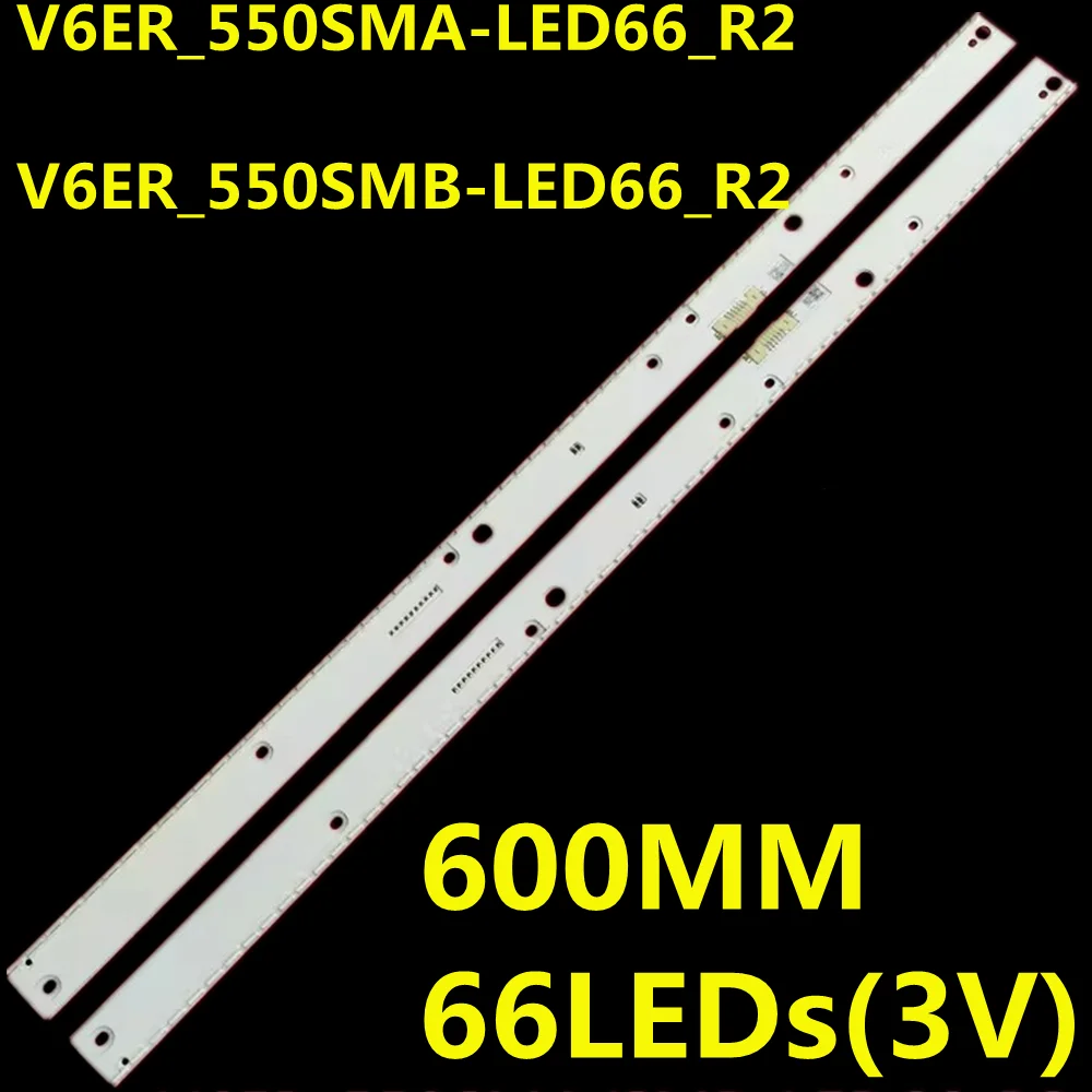 

2pcs/kit LED Strip 66lamps S_KU6.4/6.5K_55_SFL70_L66 R66 LM41-00462A For UE55MU7400 UN55MU7000 UE55MU6500 UE55MU6445 UE55MU6442