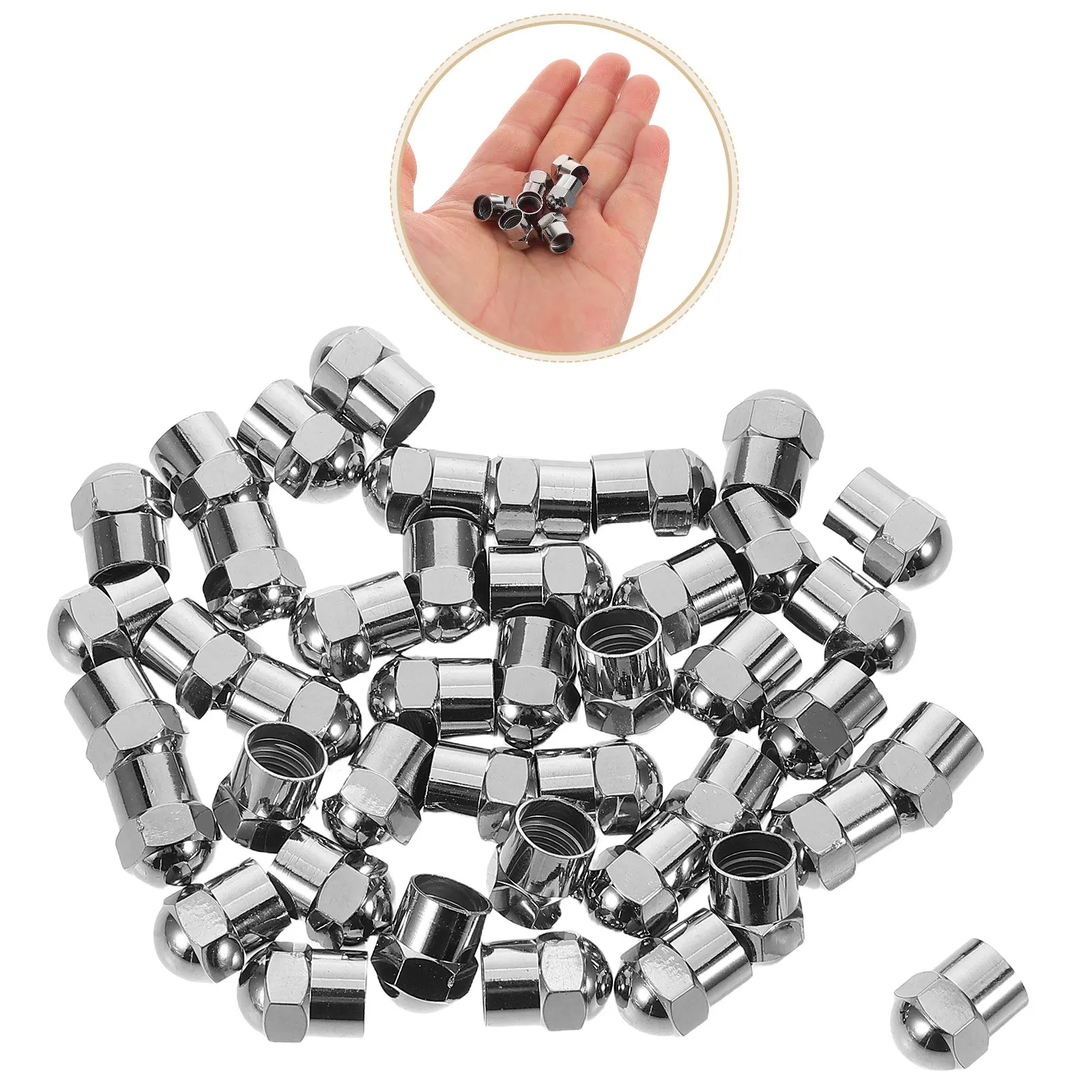 100Pcs Plastic Tire Valve Stem Caps Chrome Finish Shiny Leakproof Dust Proof for Car Bike Motorcycle Wheels Easy Install Valve